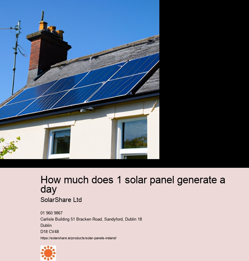 How much does 1 solar panel generate a day